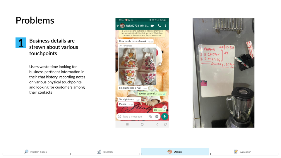 Problem 1: Business details scattered across touchpoints